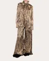 Roksanda Juniper Feather Print Shirt In Gold
