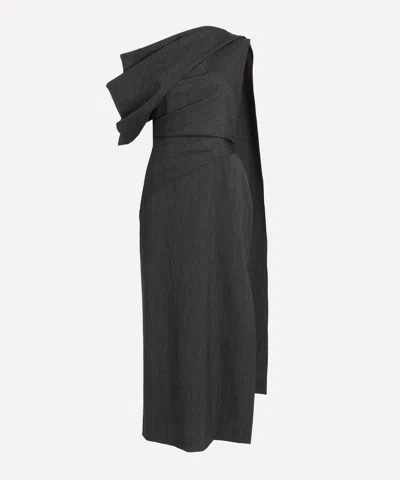 Roksanda Women's Maite Wool Midi Dress In Gray
