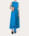 Roksanda Parsa Colour-blocked Twisted Midi Dress In Blue