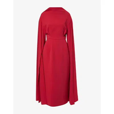 Roksanda Womens  Nour Plunge-v-neck Woven Maxi Dress In Purple