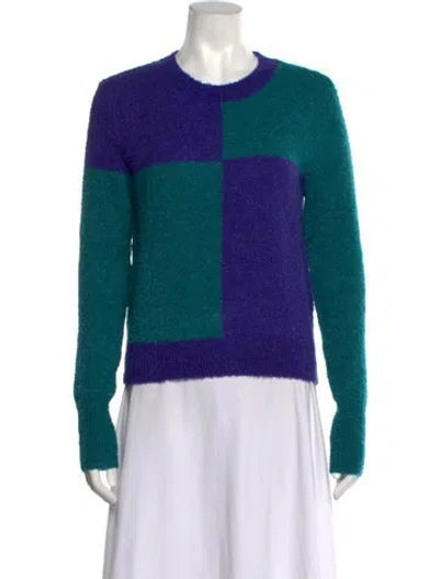 Pre-owned Roksanda Wool Colorblock Pattern Sweater In Blue/green