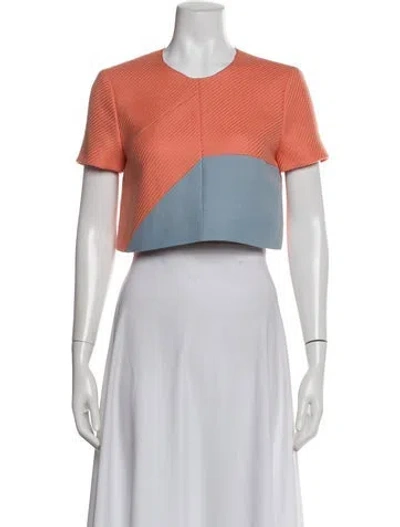 Pre-owned Roksanda Wool Crew Neck Crop Top In Multi