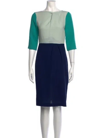 Pre-owned Roksanda Wool Knee-length Dress In Green