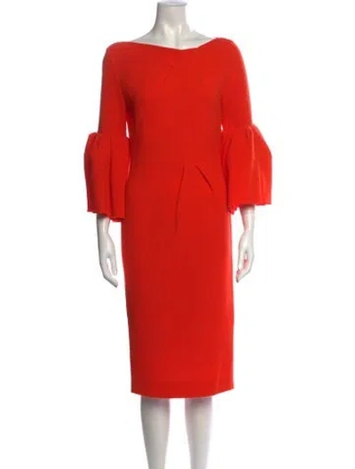 Pre-owned Roksanda Wool Knee-length Dress In Orange