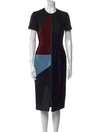 Pre-owned Roksanda Wool Midi Length Dress In Black