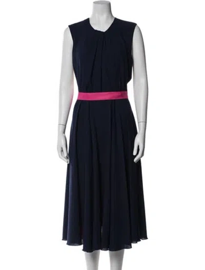 Pre-owned Roksanda Wool Midi Length Dress In Blue