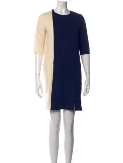 Pre-owned Roksanda Wool Mini Dress In Blue