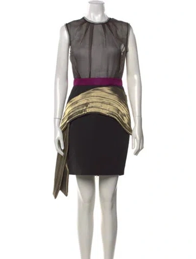 Pre-owned Roksanda Wool Mini Dress In Multicolor
