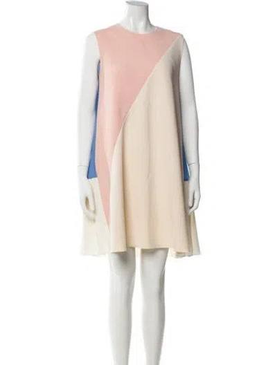 Pre-owned Roksanda Wool Mini Dress In Neutral