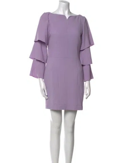 Pre-owned Roksanda Wool Mini Dress In Purple