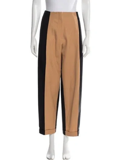 Pre-owned Roksanda Wool Wide Leg Pants In Brown