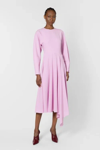 Roksanda Yelin Crepe Long Sleeve Dress In Pink