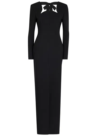 Roksanda Zari Crepe Maxi Dress In Black