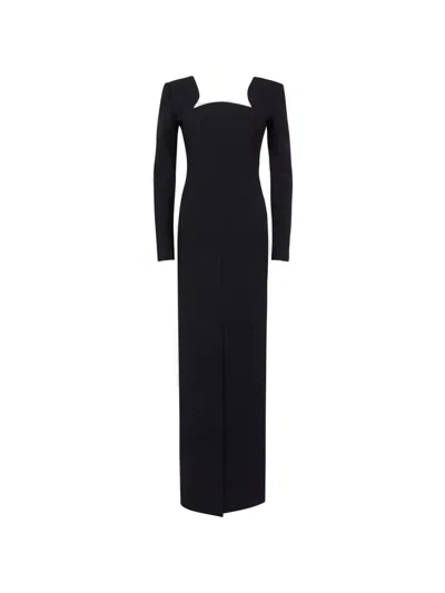 Roksanda Zari Square-neck Maxi Dress In Black