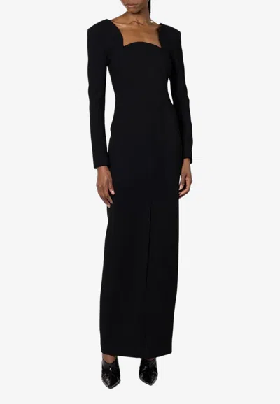 Roksanda Zari Tailored Maxi Dress In Black