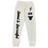 Roku Studio Men's Rhinestone Stoned Joggers In Eggshell In White