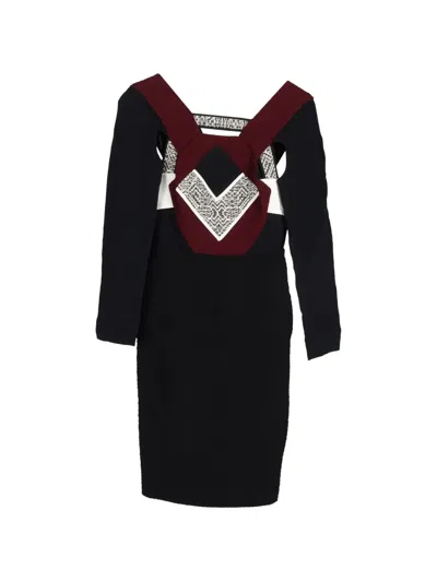 Pre-owned Roland Mouret 2015 Long-sleeves Mini Dress In Black
