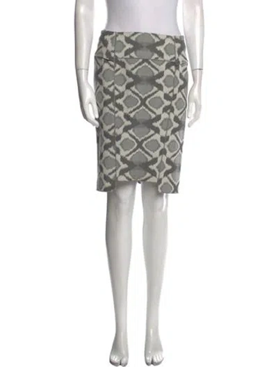 Pre-owned Roland Mouret Animal Print Knee-length Skirt In Gray