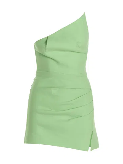 Roland Mouret Asymmetric Dress In Green