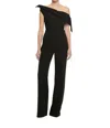 Roland Mouret Asymmetric Wool Silk Top In Black In Black