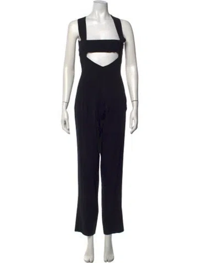 Pre-owned Roland Mouret Asymmetrical Jumpsuit In Black