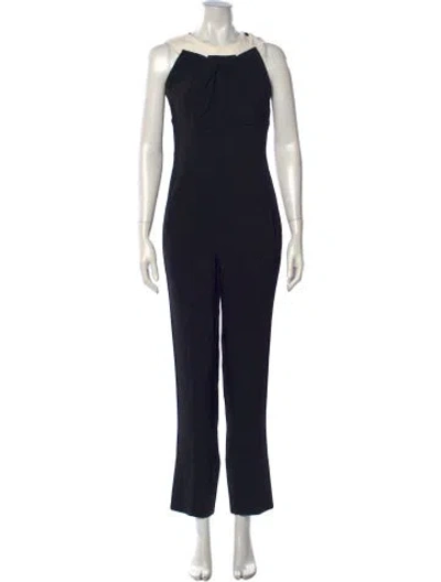 Pre-owned Roland Mouret Asymmetrical Jumpsuit In Black