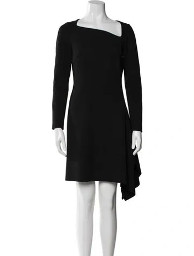 Pre-owned Roland Mouret Asymmetrical Mini Dress In Black