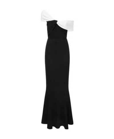 Roland Mouret Asymmetrical Stretch Extra-long Dress In Black