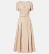 Roland Mouret Womens Dark Cream Collared Pleated Woven Maxi Dress In Neutral