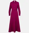 Roland Mouret Belted Crêpe Shirt Dress In Pink