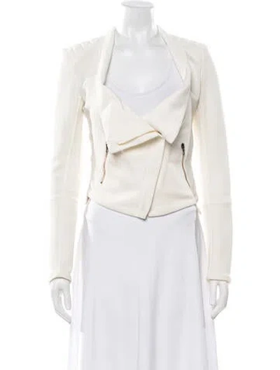 Pre-owned Roland Mouret Biker Jacket In Neutrals