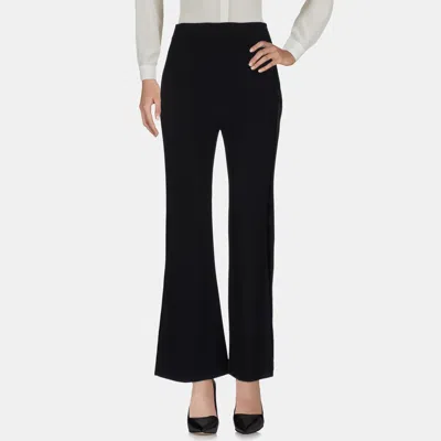 Pre-owned Roland Mouret Black Crepe Flared Trousers Xs (uk 6)