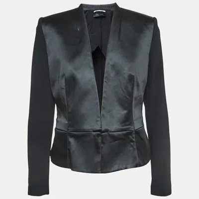 Pre-owned Roland Mouret Black Crepe Open Front Jacket M