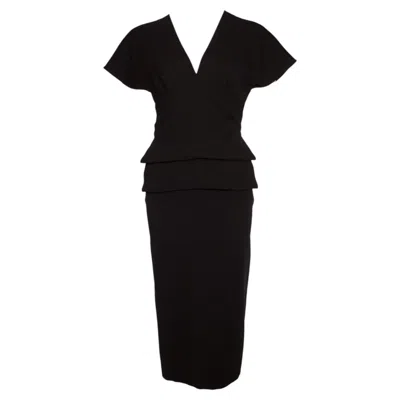 Pre-owned Roland Mouret , Black Wool Dress