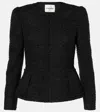 Roland Mouret Bouclé Jacket In Black