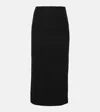 Roland Mouret Metallic Tweed Midi Skirt In Black