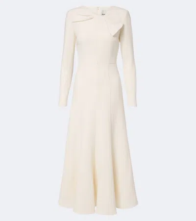 Roland Mouret Bow-embellished Dress In White
