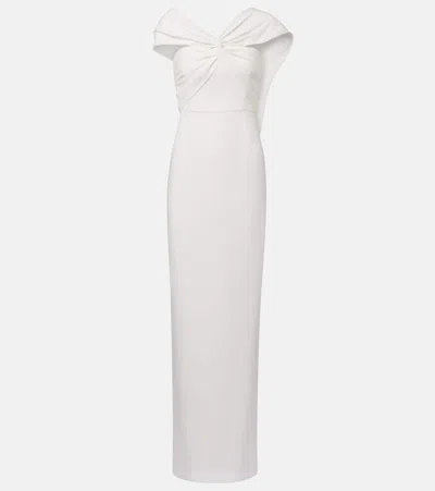 Roland Mouret Bridal Asymmetric Cady Gown In White