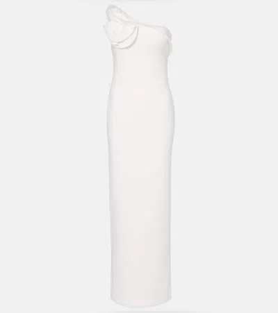 Roland Mouret Bridal One-shoulder Crêpe Maxi Dress In White