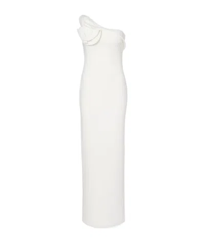 Roland Mouret Bridal One-shoulder Crêpe Maxi Dress In White
