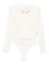Roland Mouret Button-embellished Bodysuit In Neutral