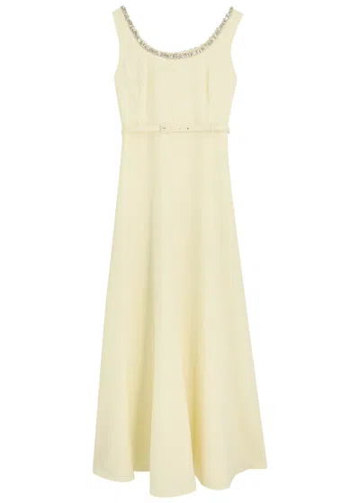 Roland Mouret Cady Crustal-embellished Crepe Maxi Dress