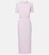 Roland Mouret Cady Midi Dress In Pink