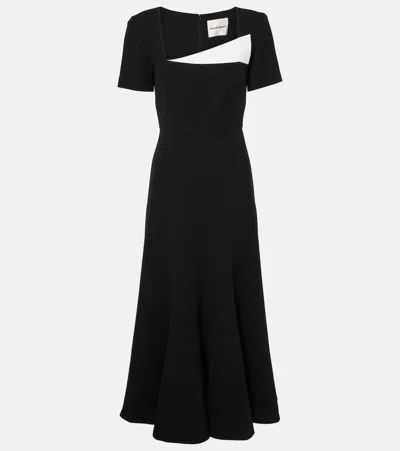 Roland Mouret Cady Midi Dress In Black