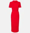 Roland Mouret Cady Midi Dress In Red