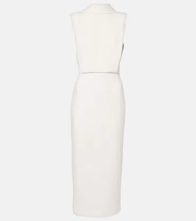 Roland Mouret Cady Midi Dress In White