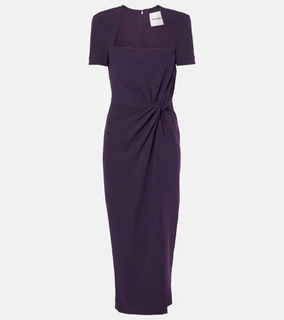 Roland Mouret Cady Minidress In Aubergine