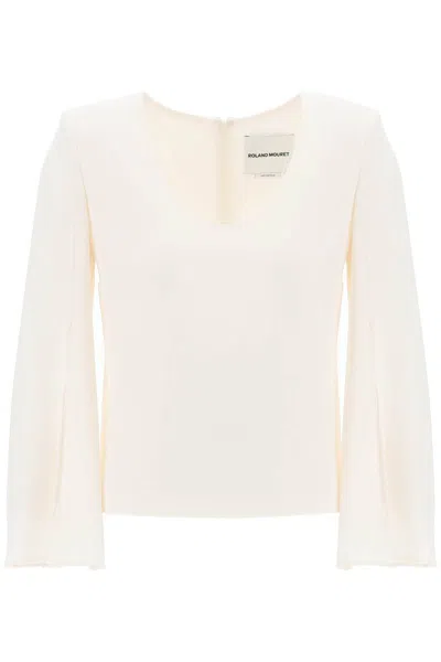 ROLAND MOURET "CADY TOP WITH FLARED SLEEVE"