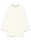 Roland Mouret Women Cape Sleeve Embellished Cady Mini Dress In Yellow