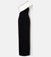 Roland Mouret Caped Embellished Satin Crêpe Gown